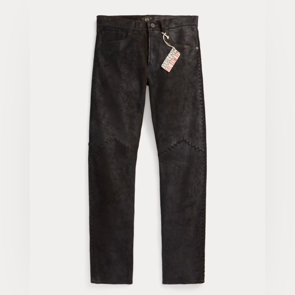 RRL Slim Fit Suede Western Pants